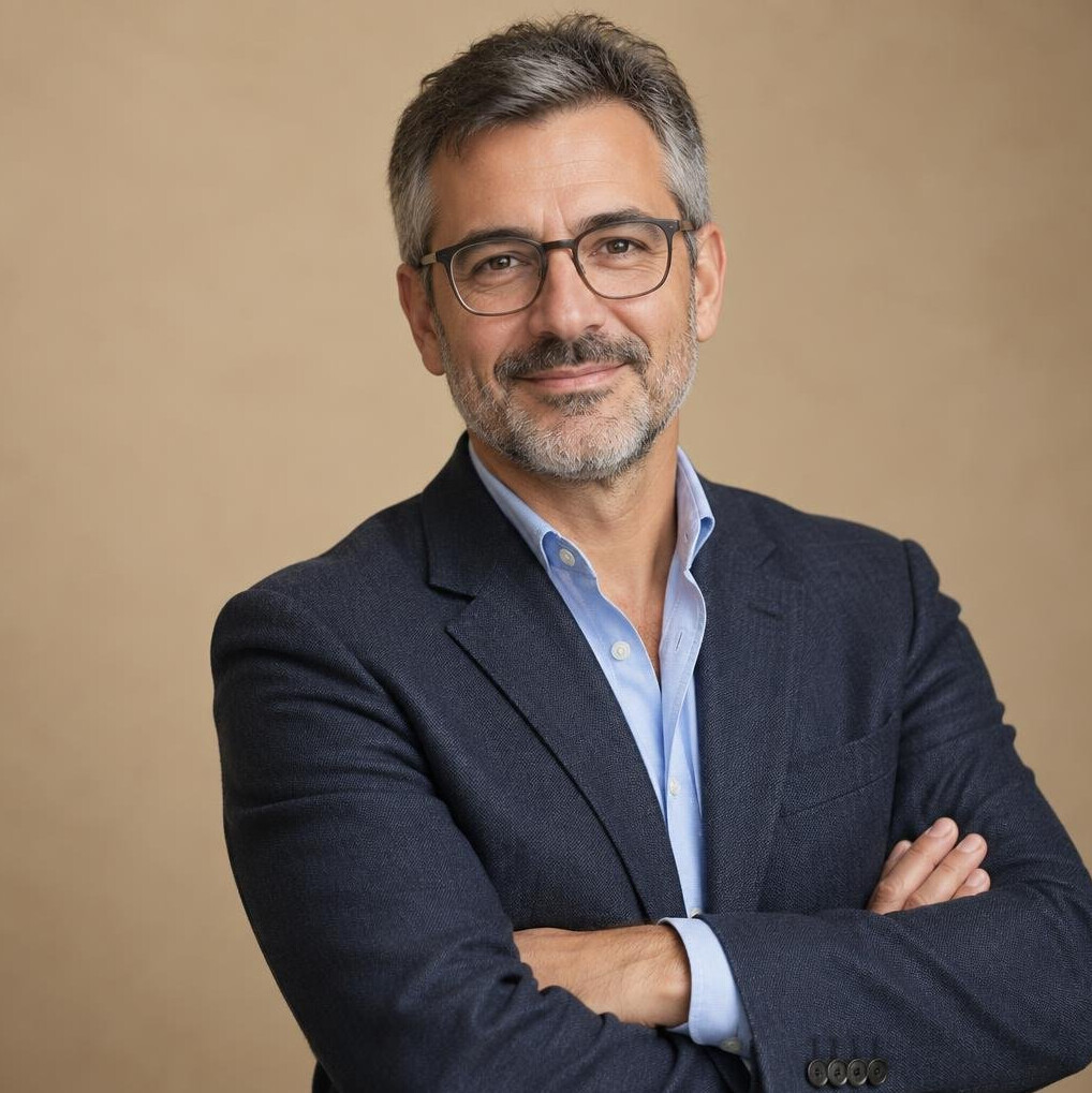 Portuguese male creative director in business casual attire